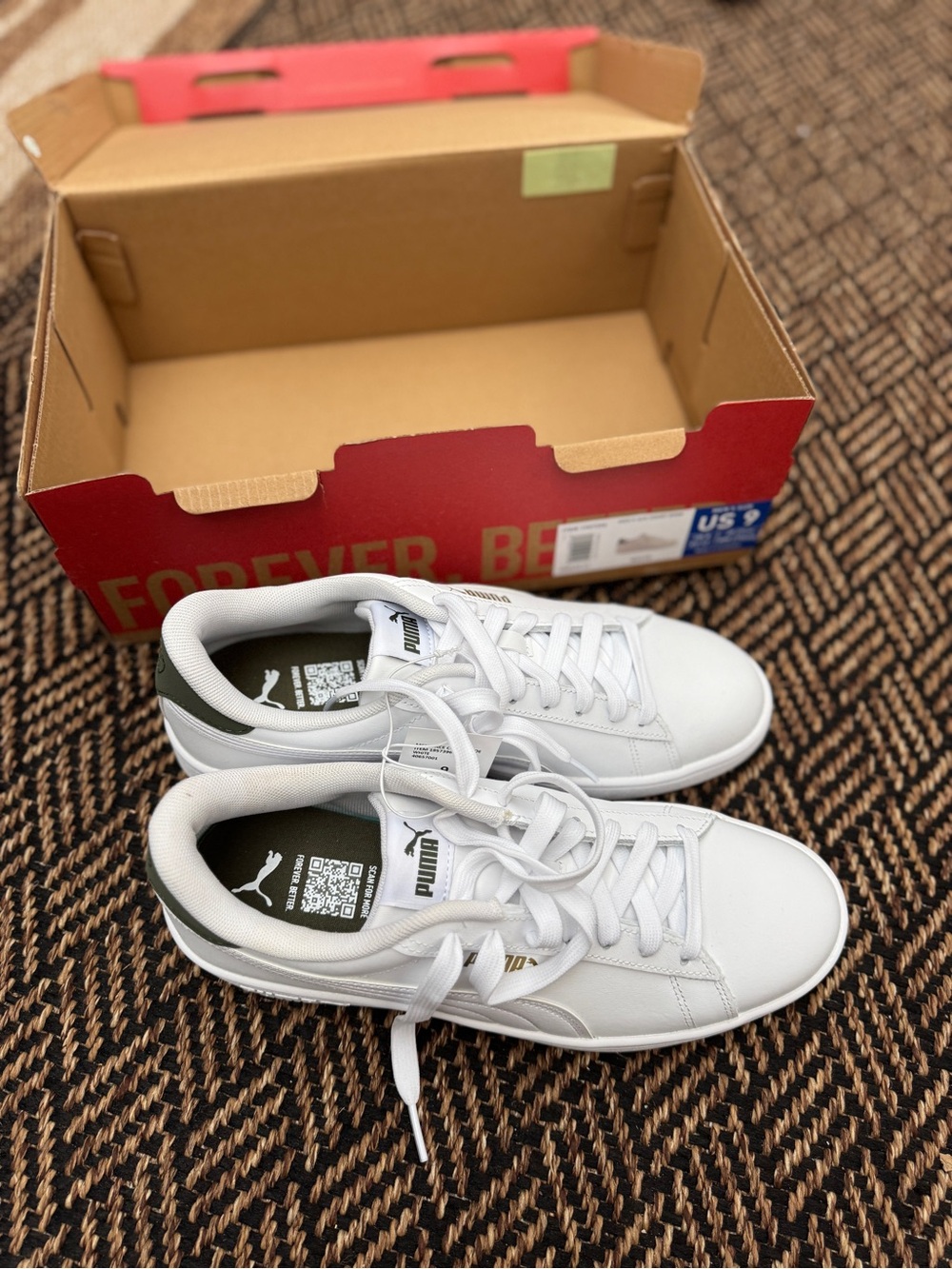 Puma White Low-Top Sneakers